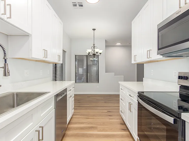 Kitchen with view to dining room