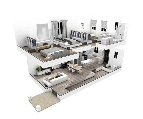 Floor plan 3BR Vista