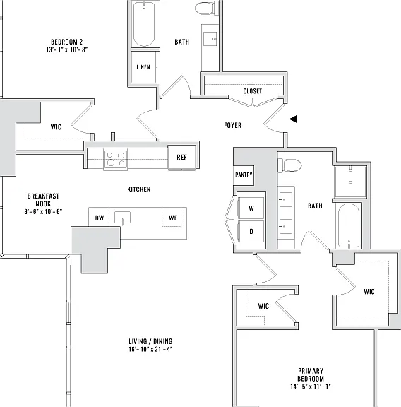 Penthouse PH-2 - 1588 Sq. Ft. - Residences 5605-5805 Penthouse PH-2 - 1588 Sq. Ft. - Residences 5605-5805