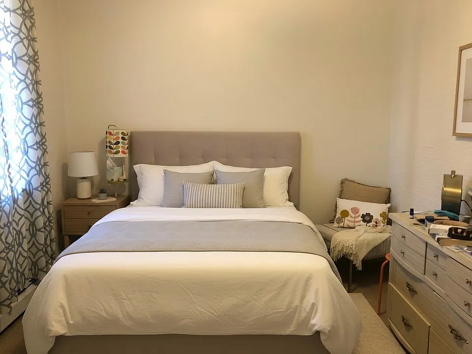 "Comfortable, private bedroom retreat with excellent natural light and walk in closet space