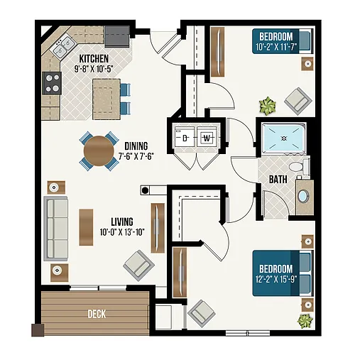 Floor plan The Evermoor - Income Restrictions Apply
