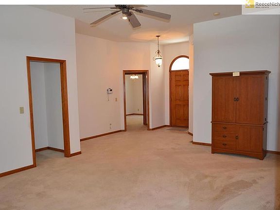 Looking into Great Room and Entry from the Kitchen