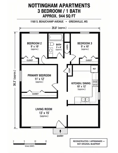 Floor plan 3 Bedroom