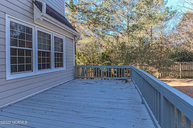 Back deck with grill provided