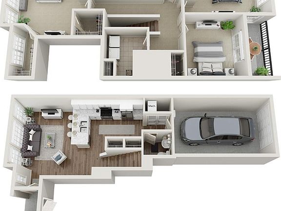 First and Second Floor layouts.