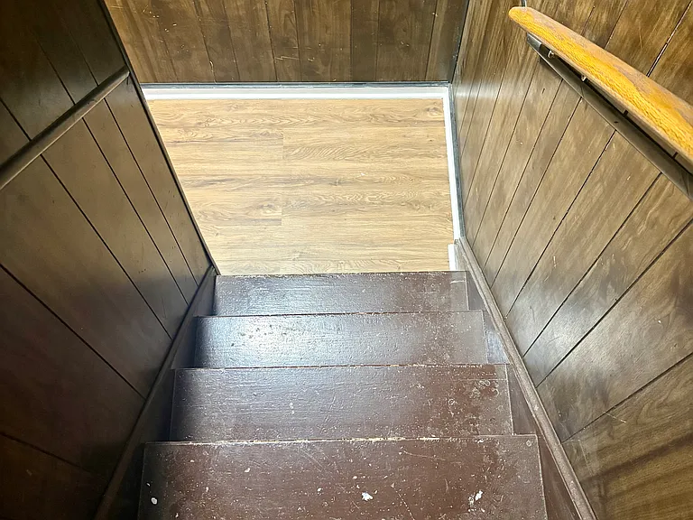 Steps leading to basement