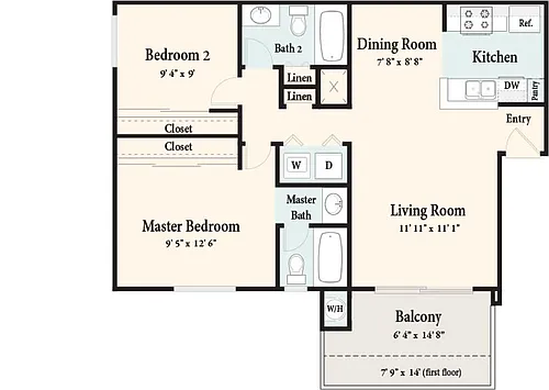 Floor plan The Cascade - Up