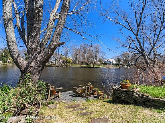 Outside seating area across from front of house