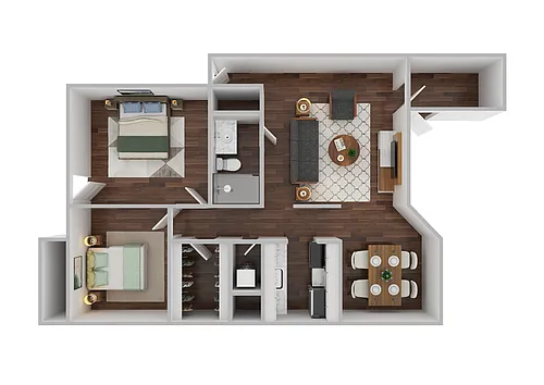 Floor plan Two-Bedroom