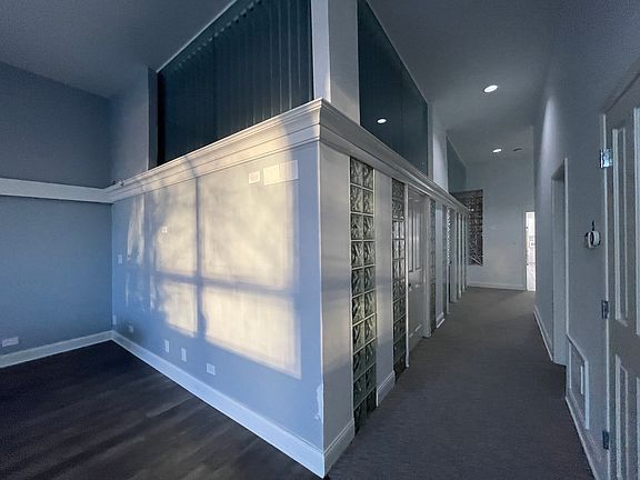 Dynamic Hallway accented with glassblock