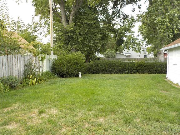 Partial fenced backyard