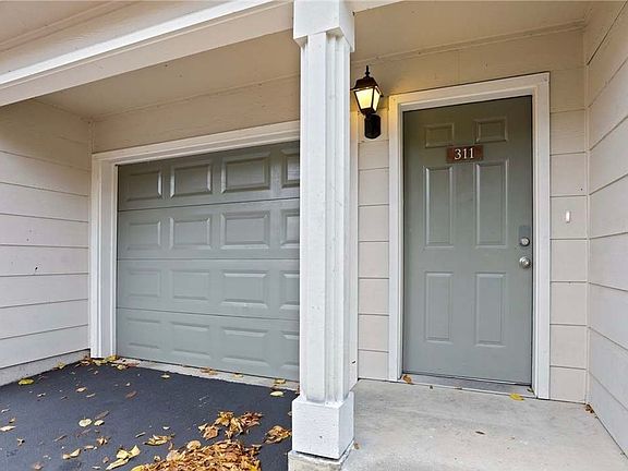 Front door + single car garage