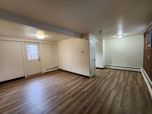 living room open to dining area