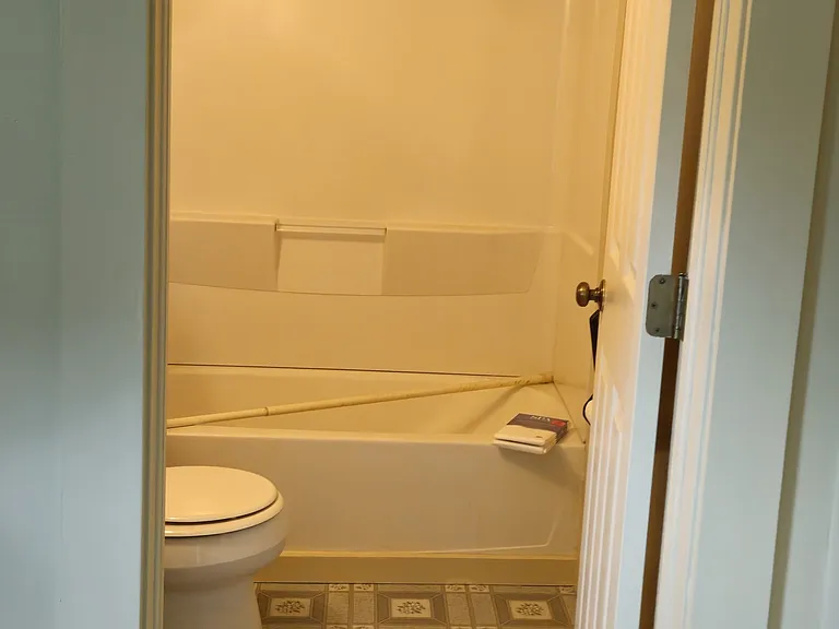 Shower and a tub.