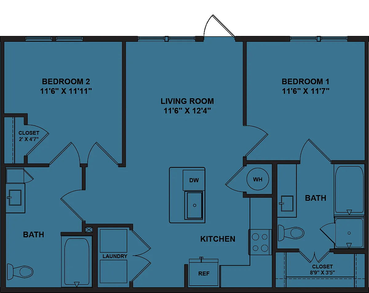 Floor plan B2b Accessible 60%
