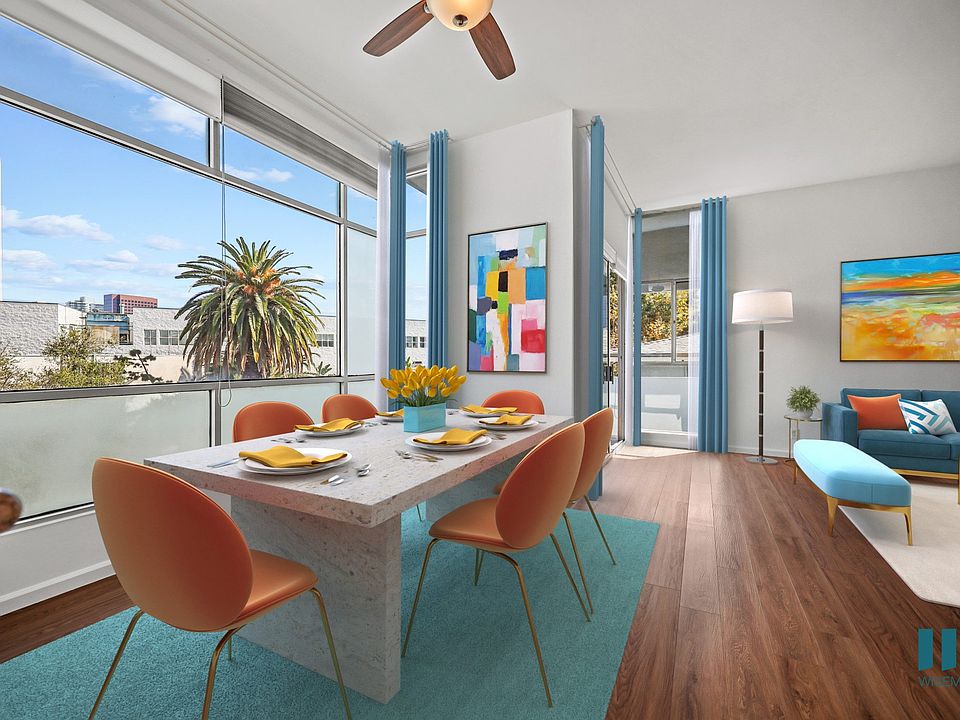 Open-Concept Dining and Living Room and Patio