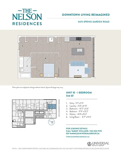 Floor plan One Bedroom