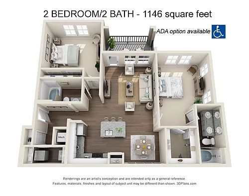 Floor plan 2x2 Large