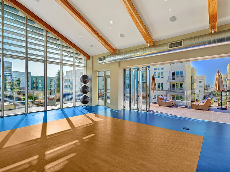 24 Hr. 3-Level Fitness Center including yoga studio with complimentary fitness classes