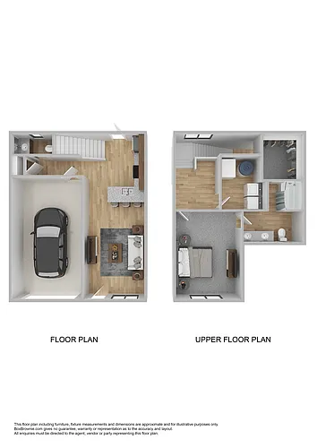 Floor plan 1 Bedroom 1.5 Bathroom
