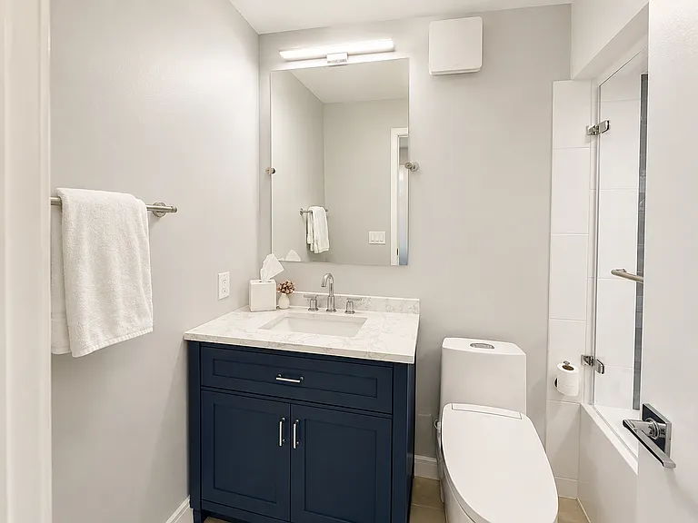 Newly renovated guest bathroom
