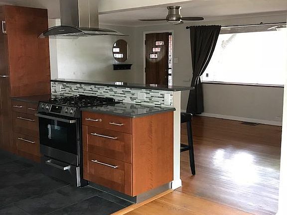 view from kithen and open into living room