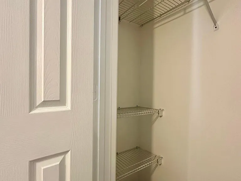 One of two closets for ample storage.