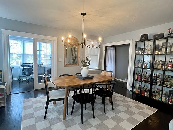 Open concept dining area with bonus office / flex space room.