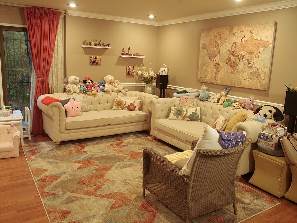 The spacious living room