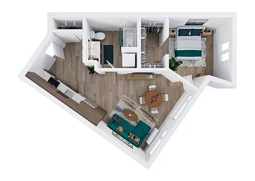 Floor plan 1X1 F
