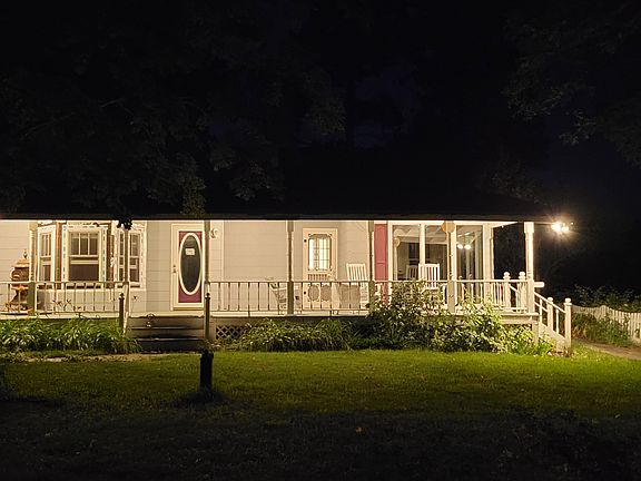 Porch at night( old siding and color)