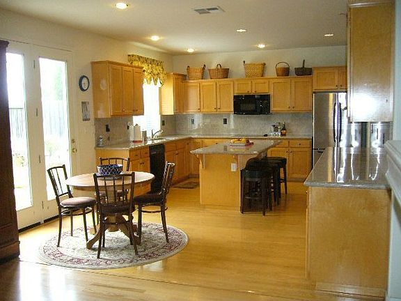 French doors to backyard