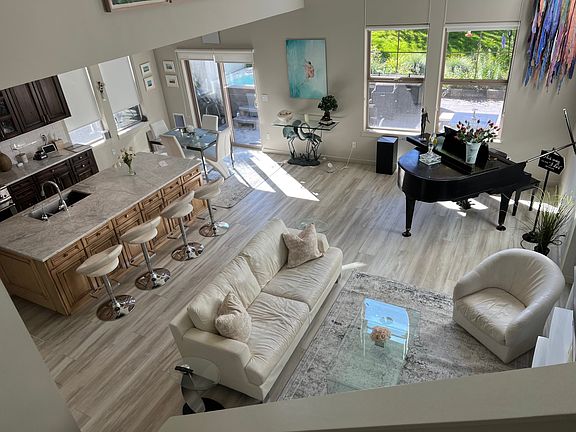 The great room with the kitchen