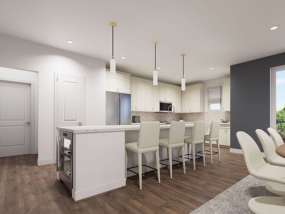Expansive Island with Beverage Fridge