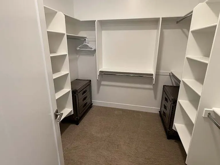 Master bedroom walk in closet