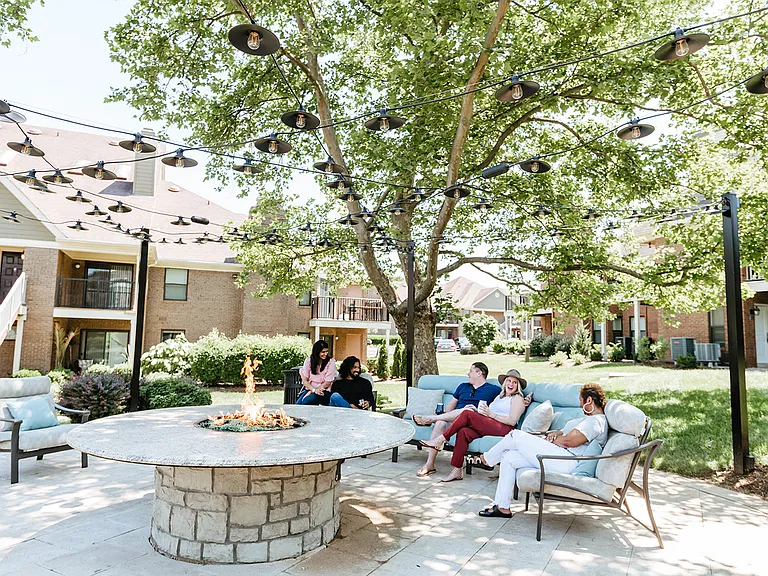 Fire pit with lounge seating
