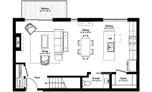 Floor plan Signature Tansy Town Home (TH5s)