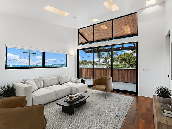 Living space virtually staged.