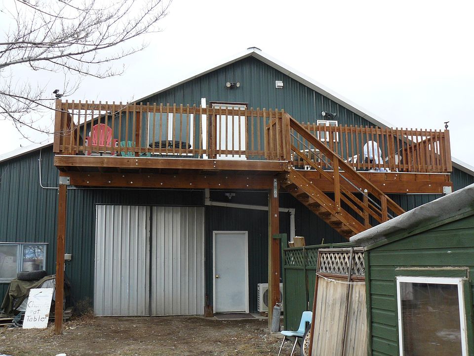 Outside stairway and deck,