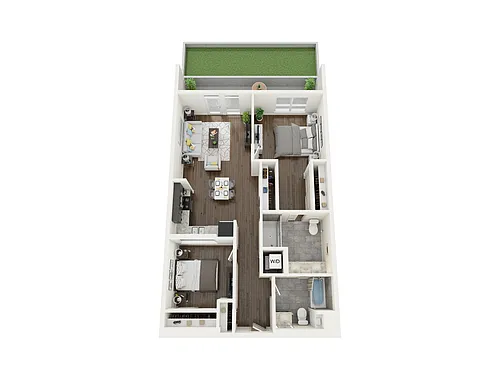 Floor plan 2 Bedroom 2 Bath