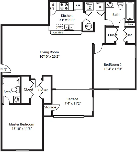 Floor plan B1 - The Barbados