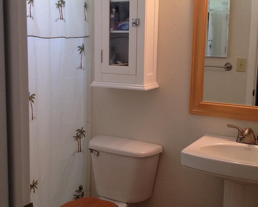 Walk in shower; marble floor.