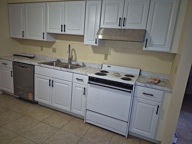 All new Kitchen Cabinets, dishwasher, sink and faucet, vent hood and countertop