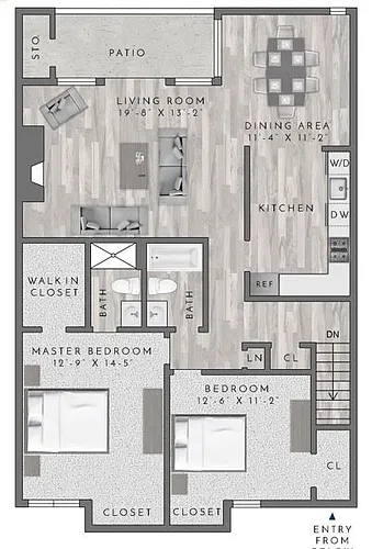 Floor plan B3-2x2(W)