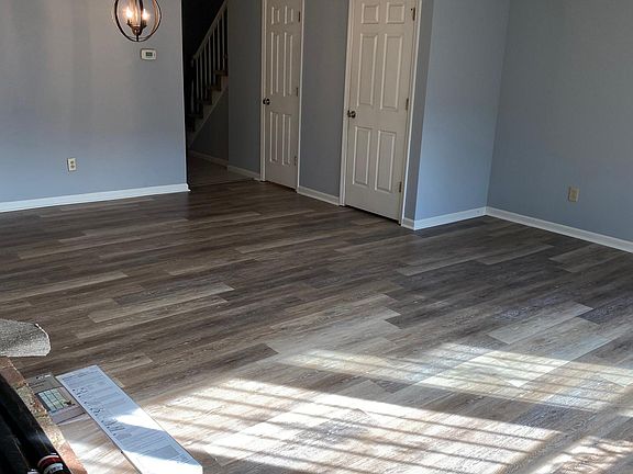 Livingroom/Dining room area - also shows placement of downstairs half-bath and storage closet.