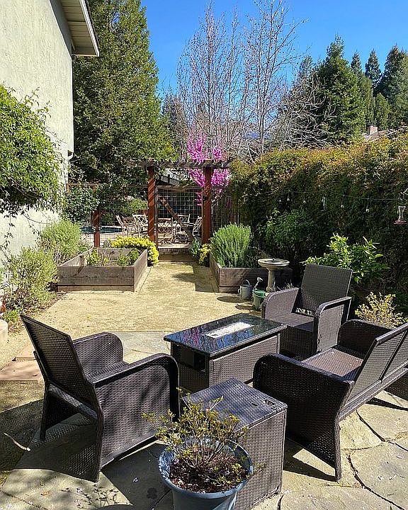 Newly landscaped garden