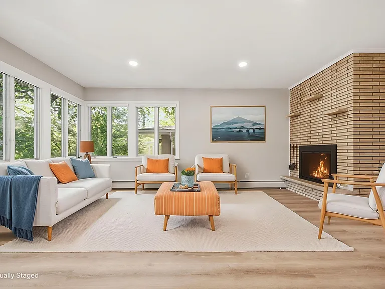 View of living room from study
