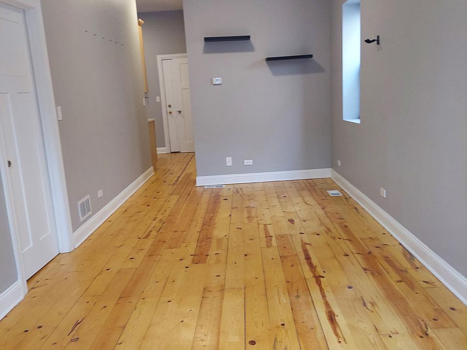 Floating shelves in living room