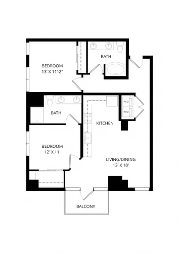 Floor plan 2X2 C1