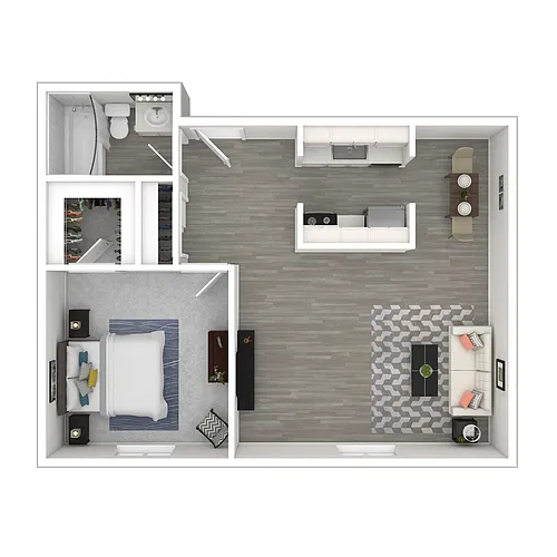 Floor plan 1x1R